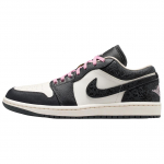 Jordan Air Jordan 1 Low top Vintage Basketball Shoes Unisex Carbon Black II0595-001 36