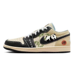 Jordan Air Jordan 1 Vintage Basketball Shoes Men's Low top Beige/Black HQ3437-101(Team56-) 44
