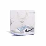 Jordan Air Jordan 1 Slip Resistant And Abrasion Resistant Coverage Low top Vintage Basketball Shoes Women's Light Gray DC0774-105(Team-SBOX) 38