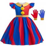 T&uuml;druk Anime Multifilm Pomni Raghata Jax Caine Cosplay Kost&uuml;&uuml;m H&auml;mmastav Digitaalne Tsirkus Cosplay Kloun Laps Kombinesoon Poisid Halloweeni &Uuml;likond 7-8 yrs 140cm