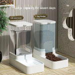 Kassi ja koera veejaotur Kassitoidu automaatne s&ouml;&ouml;tja Kassi ja koera kaussi teravilja&auml;mber Kasside toitmine Lemmiklooma joogiveeaparaat Feeder + water feeder