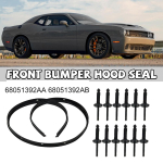 Dodge Challenger 2008-22 Esipaneeli Kaitseraua Kapoti jaoks 1 tk Kummist Tihend 12 tk Plastikne Neet 68051392AB Auto Kaitseraua Tihendiosad CHINA gray