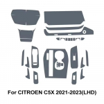 Auto Sisekujunduse Keskpaneeli L&auml;bipaistev TPU V&auml;rvikaitsekile Citroen C5X 2026-2026 jaoks Eelt&ouml;&ouml;deldud PPF Kriimustusvastane Kleebis