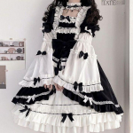 Valge &Ouml;&ouml; Aurora OP Lolita Vintage Kleit L