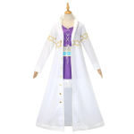 ONE PIECE Robin cosplay kost&uuml;&uuml;m, karusnahkse kraega jakk one piece Nicole Robin cosplay kost&uuml;&uuml;m t&auml;iskomplekt XL white