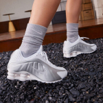 Nike Shox R4 Valge Metallik H&otilde;be (Naiste omad) 36.5
