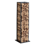 Siseruumide k&uuml;ttepuude hoidik, 33 &times; 32 &times; 112 cm K&uuml;ttepuude virnastaja hoidik, Mahutab kuni 45 kg, K&otilde;rge puiduhoidja alus, Pulberv&auml;rvitud terasest k&uuml;ttepuude hoidik, Tugev