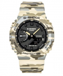 Casio G-Shock Analoog-Digitaalne Camouflage Bio-p&otilde;hisest Vaikrihm Must sihverplaat Kvarts GA-2100CM-5A 200M Meeste k&auml;ekell must