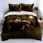 Videviku Saaga Tr&uuml;kitud Voodipesukomplektid Peen Vooditarvete Komplekt Tekikott Vooditekk Komplekt Voodipesukomplekt Luksuslik S&uuml;nnip&auml;evakingitus EU single(135x200cm)