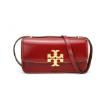 Tory Burch Eleanor Kuldne Topelt-T Logoga Commuter Stiilis Horisontaalse Klapiga Nahast &Uuml;mbrik &otilde;lakott V&auml;ikesed Naiste Kotid Telliskivipunane 155508-600 Basic Set (Bag+Dust Bag) brown