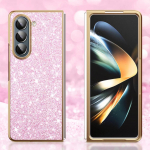Galvaniseeritud Bling S&auml;delev Telefonikate Samsung Galaxy Z Fold 7 6 5 4 jaoks K&otilde;vast Plastikust P&otilde;rutuskindel Kate Galaxy Z Fold5 roosa