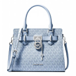 MICHAEL KORS Hamilton Presb&uuml;oopia Luku V&otilde;lu Kaetud L&otilde;uend Kunstnahast &Otilde;la Crossbody K&auml;ekott V&auml;ike Naiste Meresinine sinine