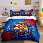 FC Barcelona embleemi kujundus. Voodipesukomplektid Tekikotikomplektid Tekikotid Padjap&uuml;&uuml;rid(1* Tekikott 2* Padjap&uuml;&uuml;ri (ilma tekita)) 135x200cm