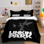 Linkin Parki teemaline voodipesukomplekt Voodipesu Tekikoti komplekt Tekikott Padjap&uuml;&uuml;rid (1 * Tekikott 2 * Padjap&uuml;&uuml;ri, ilma tekita) 135x200cm