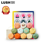 Ametlik LUSH hooajaline vannipommi komplekt kinkepakend 12 t&uuml;kki K&auml;sitsi valmistatud Looduslik K&otilde;rge kvaliteediga Tagastamise T&auml;histamine Sotsiaalne Stiilne beige