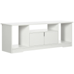 Telerikapp Teleripink Kaasaegne disain - 3 avarat sahtlit, Kaheukseline kapp - Dim. 120L x 30S x 41K cm - Valge puitlaastplaat 120 x 30 x 41 cm