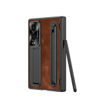 Stiluspliiatsi t&auml;iskaitse&uuml;mbris Samsung Galaxy Z Fold 8 Wide 8 Ultra Fold 7 6 5 4 jaoks, PU-nahast, klaaskilega, liigendikate Galaxy Z Fold 8 Wide pruun