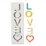Silikoonvorm DIY LOVE t&auml;hed kuju Fondant K&uuml;psetusk&uuml;psetis &Scaron;okolaadivormi koogi kaunistustarvik
