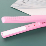 Mini elektriline keraamiline juuksesirgendaja Juuksehooldus Sirgendav Juuste Crimper Pro Styling Juuksekoolutaja EU Plug roosa