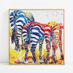 5D DIY Teemantmaali Loomade Sebra T&auml;is&uuml;mmarguse perekondliku tikandi allahindlus Teemant 30x30