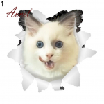 Kodukontor 3D armas kassi seinakunsti kleebis Vannitoa WC kaane kaane kleebis 1#