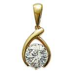 Les Tr&eacute;sors De Lily [C7501] &ndash; kullatud ripats 'C&acirc;lin' Golden White - 14x10 mm kuld