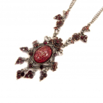 Les Tr&eacute;sors De Lily [D6107] - Collier Cr&eacute;ateur 'Royal Givr&eacute;' Rouge punane