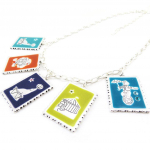 Les Tr&eacute;sors De Lily [J2810] - Disainer pikk kaelakee  Circus  sinine roheline roheline