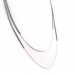Les Tr&eacute;sors De Lily [J7990] - Collier 'Chor&eacute;graphie' argent&eacute; noir must