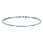 Les Tr&eacute;sors De Lily [L1102] - Bracelet Acier 'Chor&eacute;graphie' argent&eacute; - 62 mm 2 mm h&otilde;be