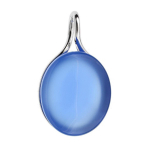 Les Tr&eacute;sors De Lily [Q7967] - Pendentif Argent 'Meghan' agate bleu argent&eacute; (rhodi&eacute;) - 17x15 mm sinine