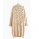 Vintage Moh&auml;&auml;rist Pikk Kampsun Naiste Kampsunid Pikkade Varrukatega Tasku Talvine Vabaaja Kudum Pure Džemprid S khaki