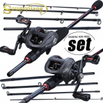 5-osaline reisi&otilde;ngede komplekt koos 12+1BB Baitcasting reel-bassip&uuml;&uuml;giga. 1.8M Rod&Reel Right Hand