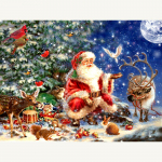 5D DIY Teemant J&otilde;uluvana Teemantmaal Tikand Ristpistes Mosaiik Kodukaunistus j&otilde;ulukingitus 20X30CM