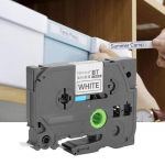 &Uuml;hildub Tze-231 P-Touch must-valge lamineeritud etiketteibiga 12 mm