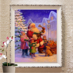 Teemanttikandid 5D DIY t&auml;isruudu teemantmaal maastik ristpistes talvine kodukaunistus Full Round 20X30CM