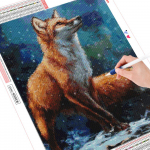 Teemantmaali uus talvine teemanttikandid ristpistes rebase mosaiik loomakaunistus koduseks k&auml;sit&ouml;&ouml;komplektiks Full Round 20X30CM