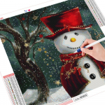 Teemantmaal T&auml;isruuduline lumememm Uus saabumine Teemanttikandid J&otilde;ulumosaiik K&auml;sit&ouml;&ouml; uusaasta kingitus Full Round （30x30CM）