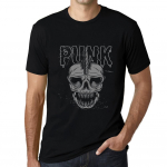 Graafiline meeste T-s&auml;rk - Punk Skull - Naljakas muusika s&auml;rk meestele XS must