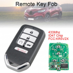 433Mhz FSK linnamaastur, 5 nupuga nutikas v&otilde;tmeta auto kaugjuhtimispult ID47 kiibiga KR5V1X sobib Honda Piot CR-V Civic 2016 2017 2018 2019 jaoks