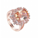 BELLA BOX Luksuslik naiste s&otilde;rmus &scaron;ampanjav&auml;rvi ovaalse kujuga tsirkoonist Pulmad Resizable &scaron;ampanjav&auml;rvi