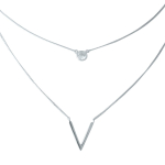 H&otilde;bedast kaelakee tsirkooniumoksiidiga (1952870) 450500 valge