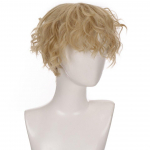 LUPU L&uuml;hikesed lokkis s&uuml;nteetilised juuksed Parukad meestele Poiste Kost&uuml;&uuml;m Cosplay Party Naturaalsed mustad kuumakindlad v&otilde;ltsjuuksed