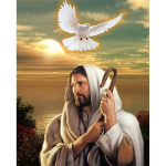 T&auml;ispuuritud &uuml;mmargune teemanttikandid Jeesuse kivimite komplekt Mosaiik Religioosne n&auml;put&ouml;&ouml; Kodukaunistus Full Round 20x30CM