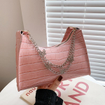 Yogodlnsi luksuslik alligaatormustriga &otilde;lakott naistele liblikas ketid kaenlaalused k&auml;epidemed trendikas daami kaenlaaluste kott 24*7*17.5cm roosa