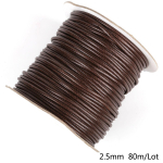5-10 meetrit / rull 2,5 mm / 3 mm / 3,5 mm / 4 mm / 5 mm Korea &uuml;mmargune vahatatud n&ouml;&ouml;rist kaelakee, k&ouml;is, nahast n&ouml;&ouml;ri niit ehete valmistamise tarvikute jaoks 2.5mm 10meter