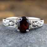 Granaat H&otilde;bes&otilde;rmus, 925 Sterlingh&otilde;be K&auml;sit&ouml;&ouml; Ehted, H&otilde;bes&otilde;rmus, V&auml;&auml;riskividega Ehted, Kingitus Talle 6 punane