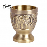 15 ml veinitops Retro Euroopa stiilis tsingisulamist elevandi disainiga reljeefse tassi lauakaunistused pronksi