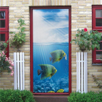 Veealuse maailma tapeet 3D uksekleebis Isekleepuv PVC kaladelfiinide plakat lastele t&uuml;drukute toa koduukse kaunistamiseks seinamaalingud 90x200cm