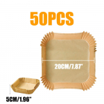 23 cm &otilde;hufrit&uuml;&uuml;ri &uuml;hekordselt kasutatav k&uuml;psetuspaberi vooder, mittenakkuva matt Auruti kandiline &uuml;mmargune p&auml;rgament mikrolaineahju k&ouml;&ouml;gipliitidele 50PCS-20cm Square